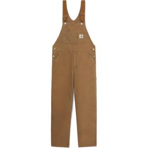 Джинсовые комбинезоны с прямыми штанинами и нашивкой с логотипом Carhartt WIP, Coffee