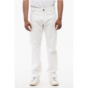 ID LUXURY DENIM Джинсы с контрастной строчкой Corneliani, White