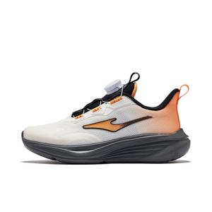 Легкие, амортизирующие, низкие детские кроссовки для бега с защитой от ударов и толчков ERKE KIDS, белый/оранжевый