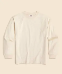 Футболка с длинным рукавом из плотного хлопкового трикотажа производства США с логотипом GF