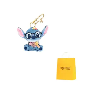 POTDEMIEL Плюшевый кулон Disney Lilo & Stitch Multicolor Summer, Pink Summer, Hug Little Gold Dolls, высота 12 см
