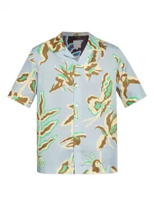 Рубашка с короткими рукавами и цветочным принтом Paul Smith, синий