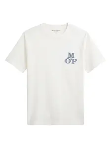 Футболка с круглым вырезом и вышитым логотипом Marc O'Polo, белый