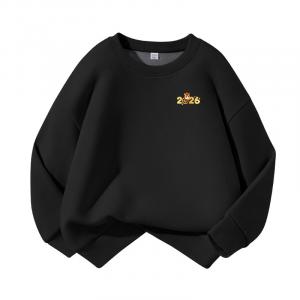 Детский свитшот с круглым вырезом Moderate WARRIOR, [fleece-lined]черный/new year's eve k