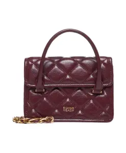 Стеганая сумка с ручкой и цепочкой. Silvian Heach, красный