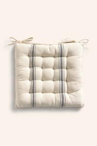 Хлопковая подушка на стул 40 х 40 х 4 см Calma House, бежевый