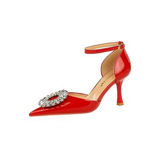 BIGTREE Тонкие каблуки на шпильке 8 см женские красные, цвет Red