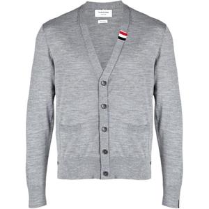 Пуловер на пуговицах THOM BROWNE, серый