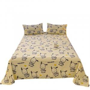 Подогнанная простыня Sanrio, черно-белый