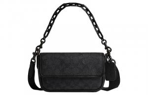 Сумка через плечо Charter Coated Canvas унисекс, черный уголь COACH