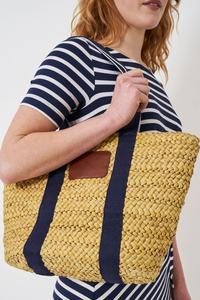 Пляжная сумка Nym из гладкой соломы Crew Clothing Company, бежевый