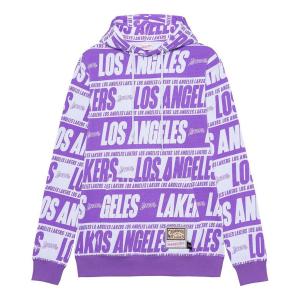 Худи Mitchell & Ness x NBA LA Lakers All Over Print Hoodie 'Purple White', фиолетовый