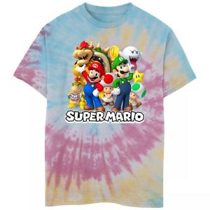 Футболка с изображением персонажей группы Nintendo Super Mario Tie Dye для мальчиков 8–20 лет Nintendo