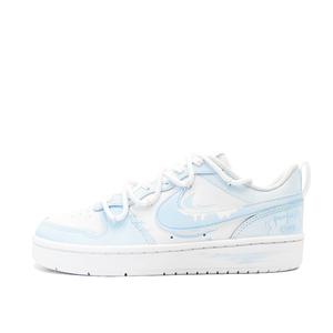 Nike Кроссовки Court Borough 2 Glacier Waterfall Balance Slip Resistant Anti Kick Low top Skateboard Shoes Blue White Kids'