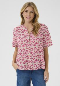 Блуза CRBELLIS SHORT SLEEVE Cream, фуксия