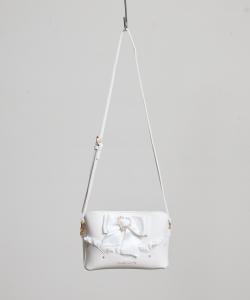 Sunny side: сумка через плечо с ленточкой, кружевом и жемчужным сердцем Magine, цвет White