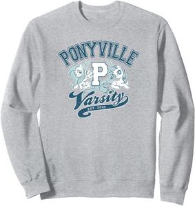 Толстовка с символикой колледжа Понивилль из мультфильма «Мой маленький пони: Дружба - это волшебство» My Little Pony, серый