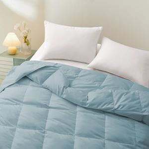 Unikome Пушистое пододеяльник с гусиным пухом, легкое летнее одеяло большого размера, синий