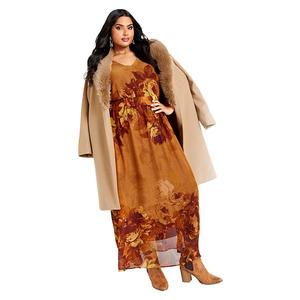 Женское платье макси Neve plus size Avenue, Bronze Bloom