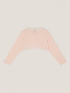 Детский кардиган с вязаными бантиками и пуговицами Monsoon, Pale Pink