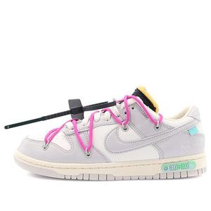 Кроссовки x off-white dunk low 'lot 30 of 50' Nike, серый