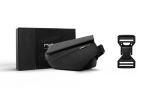 Полиэстеровая курьерская сумка через плечо унисекс черная NIID, джинсовый синий