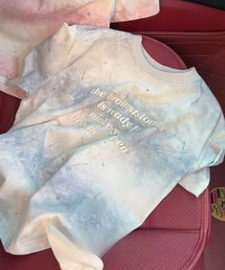 Футболка с градиентным рисунком в технике тай-дай Aimoha Kids, цвет Blue