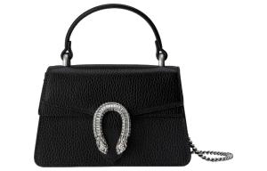 Кожаная сумка через плечо Dionysus, миниатюрная женская сумка-кроссбоди, черная GUCCI