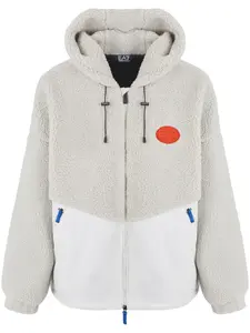 Флисовое худи Ea7 Emporio Armani, белый