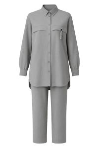 Брючный костюм MODAMIHRAM, серый