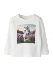 NAME IT Лонгслив 'NMFVOTEA' в белом цвете