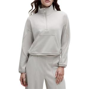 Женская флисовая толстовка Softstreme Brushed с полумолнией Lululemon, dove серый/dvgy