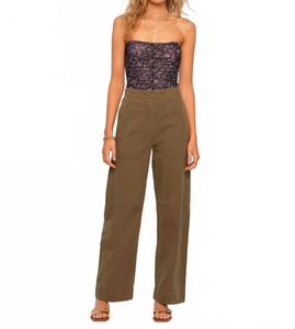 Брюки Leah с высокой талией в зеленом цвете Heartloom