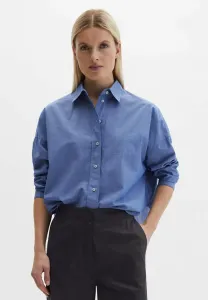 Блузка на пуговицах, с длинными рукавами, воротником-стойкой и фасоном «кейп». Marc O'Polo, Mid Blue Chambray