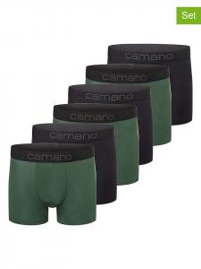 Camano Комплект из 6 штук: боксерские трусы черно-зеленого цвета