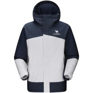 Всепогодная утепленная ветровка мужская CAMEL, с рукавом-щеткой фиолетово-черная