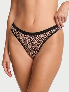 Трусики-Стринги из эластичного хлопка с высоким вырезом Victoria'S Secret, smooth natural leopard