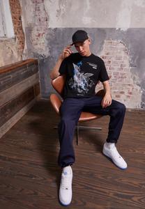 Футболка с принтом Heavy Oversized MJ Gonzales, черный