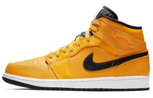 Кроссовки Jordan 1 Mid University Gold Black