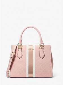 Средняя сумка Marilyn с полосами и фирменным логотипом Michael Kors, розовый
