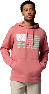 Колумбия мужская толстовка с капюшоном Pfg Fish Flag II Columbia, Rosewood/White Usa