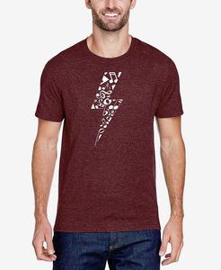 Мужская футболка премиум-класса с короткими рукавами Word Art LA Pop Art, цвет Burgundy