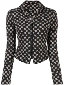 Рубашка на молнии с монограммой MISBHV, черный