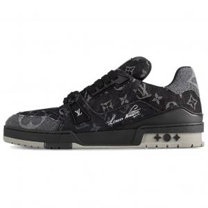 LOUIS VUITTON Кроссовки для скейтбординга Trainer Low Top унисекс, черные