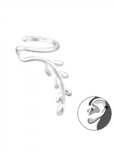 Alexander York Серьга-кафф в виде листа из серебра 925 пробы