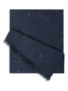 Шарф с бахромой Brunello Cucinelli, синий