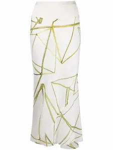 Юбка миди Bias Rick Owens, нейтральный