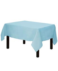 Квадратная скатерть - 52 x 52 дюйма - Прочный, моющийся полиэстер - Для небольших квадратных или круглых столов Gee Di Moda, Baby blue