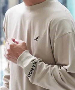 Футболка с длинными рукавами и увеличенным логотипом KANGOL из плотного хлопка (весна/лето 2016)