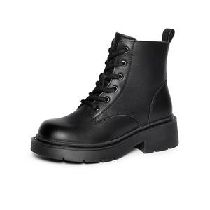 Reemoor Черные женские короткие ботинки Мартин высотой 5,5 см, цвет Black